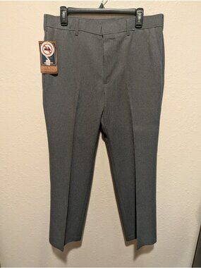 Vintage Levis Action Slacks Dress Pants Mens 36x29 Gray Polyester Sta-Prest New
